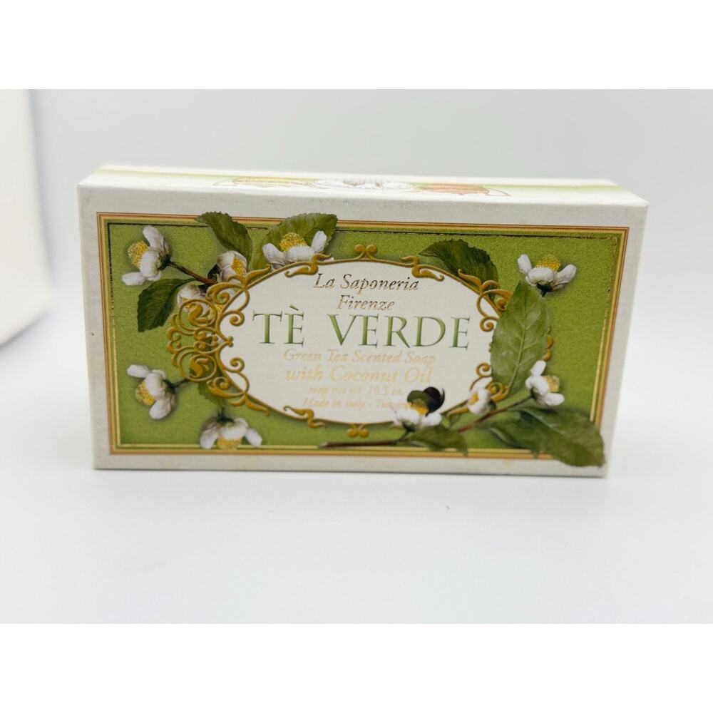 La Saponeria Firenze Te Verde Green Tea Scented Soap With Coconut Oil 10.5 Oz Ma
